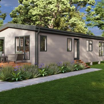 Energy-Efficient Holiday Lodge, 3-Bed Compact Modular Home with Deck